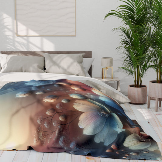 Floral Arctic Fleece Blanket – Cozy Comfort, Vibrant Design, Perfect for Home or Gifting