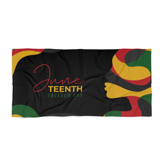 Juneteenth Celebration Beach Towel, Colorful Pool Towel, Summer Décor, Gift for Freedom Day, Black History Month