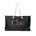 Chic Co. Black and Rose Gold Weekender Bag —Travel Tote