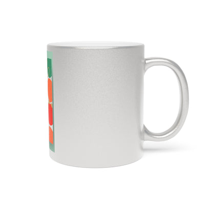 Cheers & Cheer Metallic Holiday Cup | Gold or Silver Ceramic Mug, Festive Christmas Ornament Design, Elegant Cocoa & Coffee Drinkware