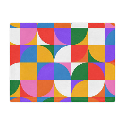 Colorful Geometric Minky Blanket – Cozy, Vibrant, and Perfect for Gifting