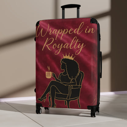 👑 Wrapped in Royalty – Luxurious Travel Suitcase