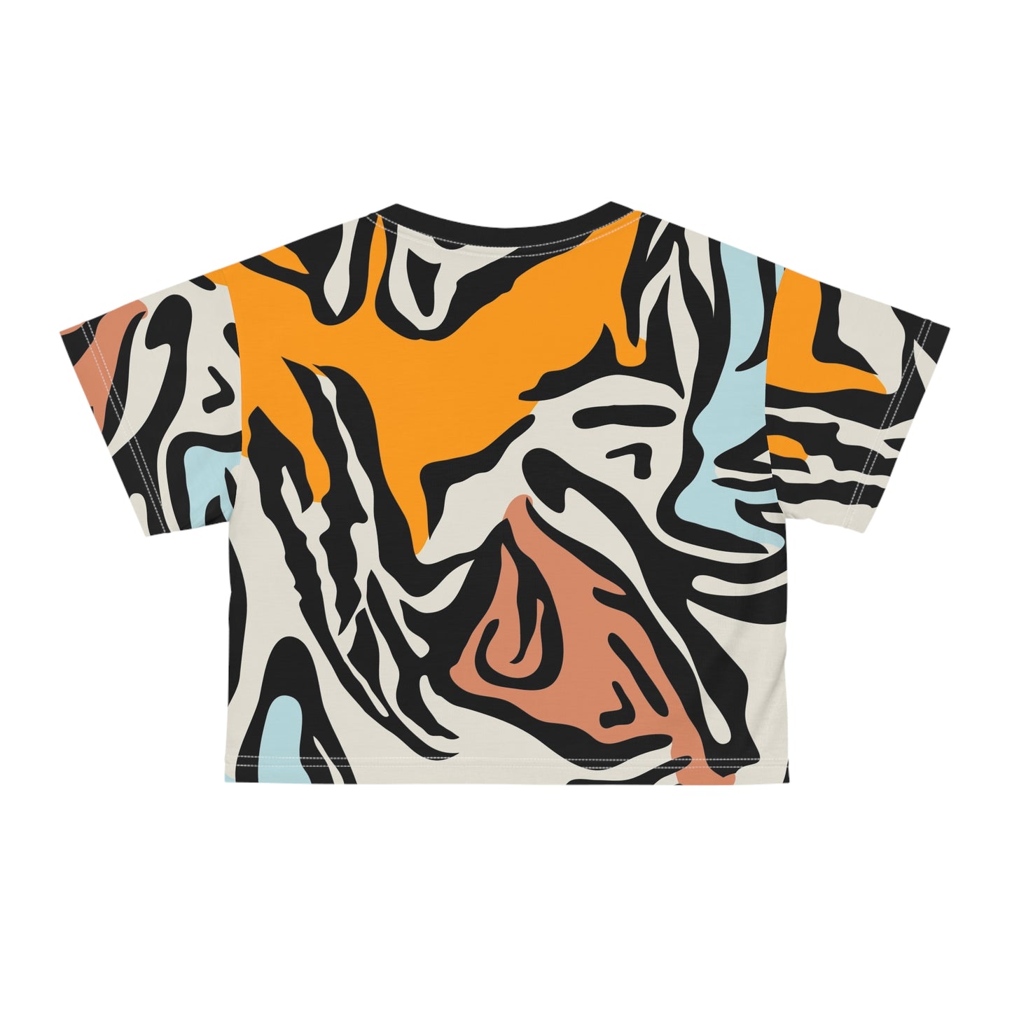 Abstract Art Crop Tee – Bold Color, Limitless Style