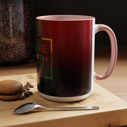 Juneteenth Accent Coffee Mug - Celebrate Freedom, Gift for Black History Month, Unique Housewarming Gift, Colorful Mug for All Occasions
