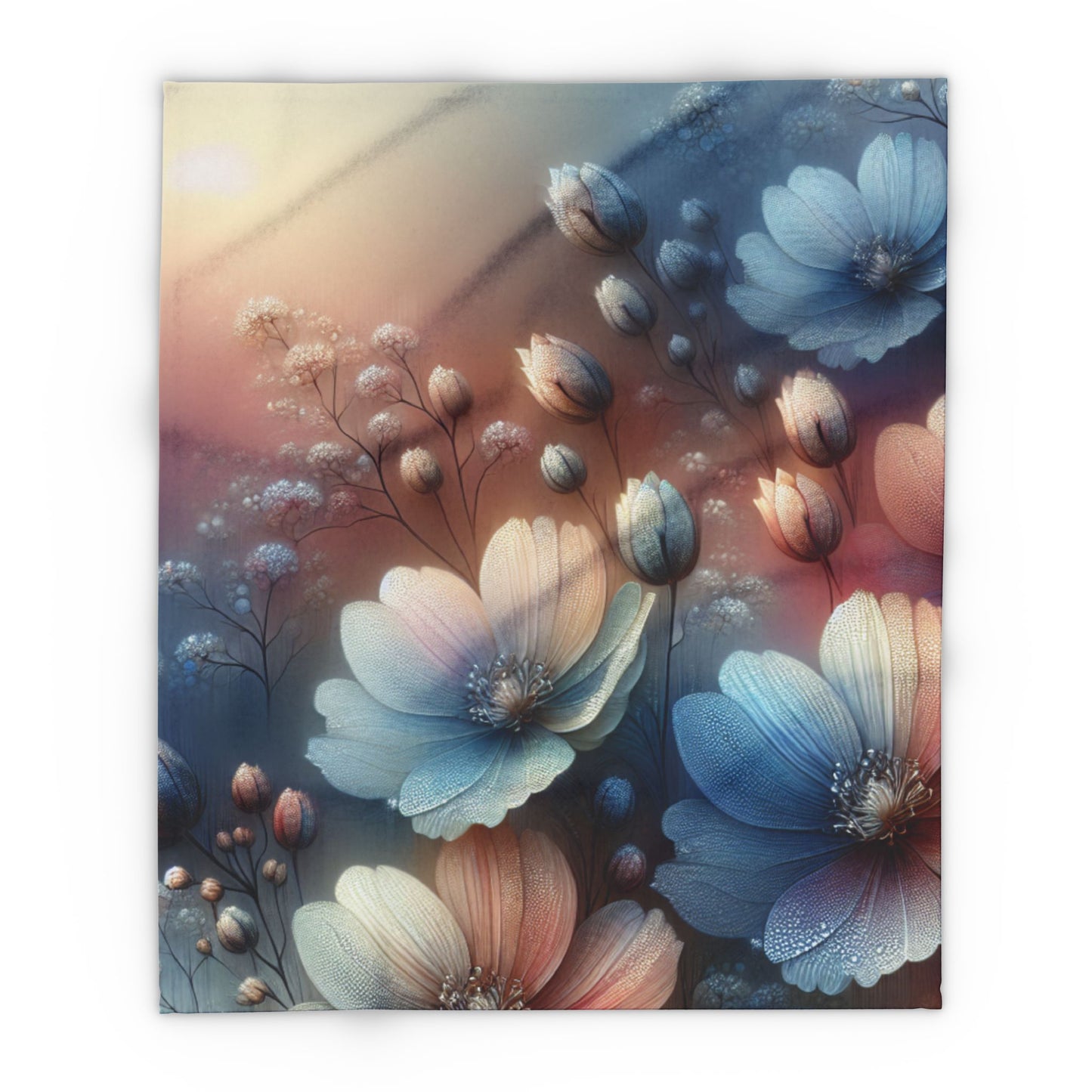Floral Arctic Fleece Blanket – Cozy Comfort, Vibrant Design, Perfect for Home or Gifting