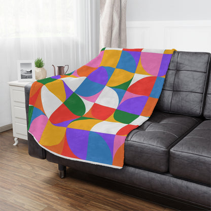 Colorful Geometric Minky Blanket – Cozy, Vibrant, and Perfect for Gifting