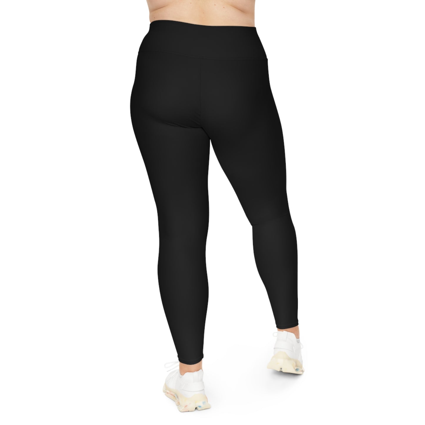 CurveFlow Plus Size Black Leggings – Classic Comfort, Effortless Fit, Everyday Essential