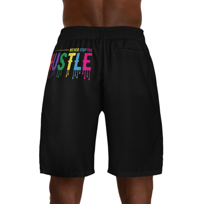Colorful Hustle Men’s Jogger Shorts | Vibrant Summer Activewear, Gym & Casual Comfort