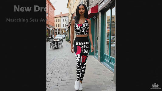 🖤 Dead Inside Crop Top + Dead Inside Leggings with Pockets Bundle